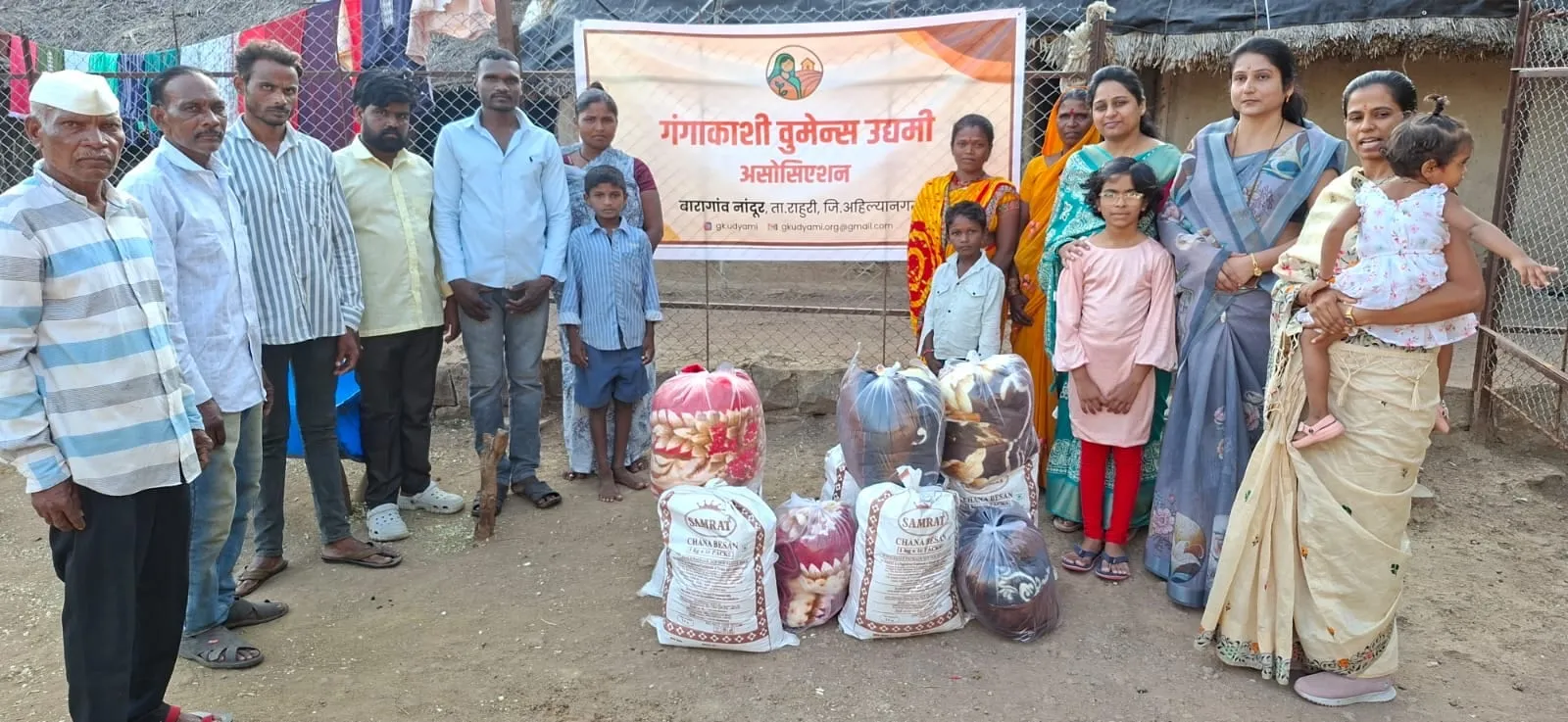 Grocery distribution to families