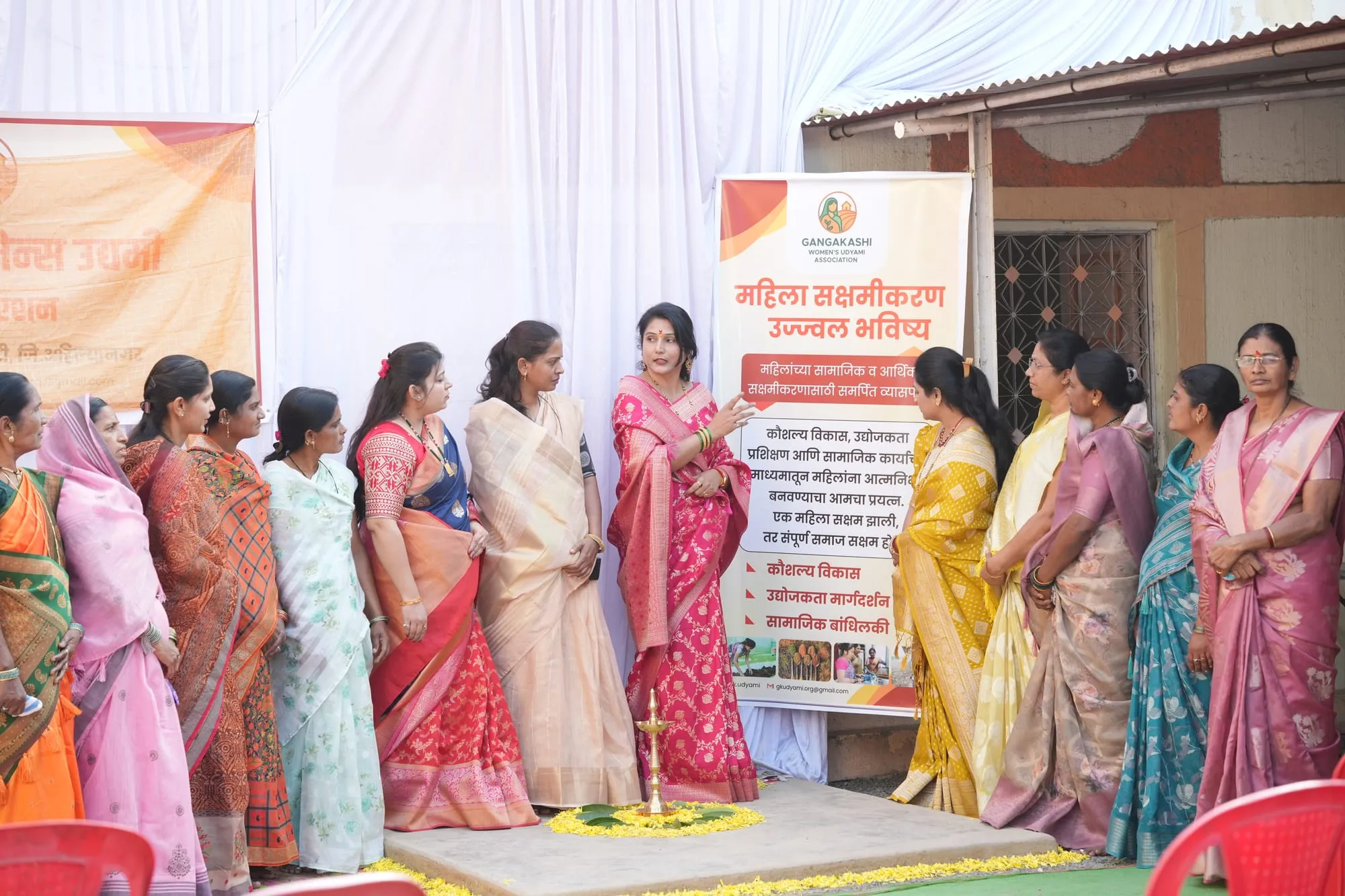 Members of Gangakashi Women’s Udyami Association at the inauguration programme